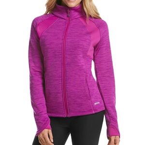 NWT Purple/Pink Spacedye Zip Up Jacket
